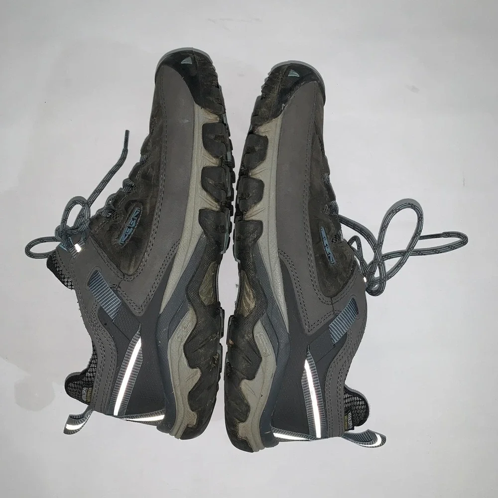 Keen Targhee III Shoes Womens 11 Gray Leather Mesh Hiking Trail Sneakers 1023038